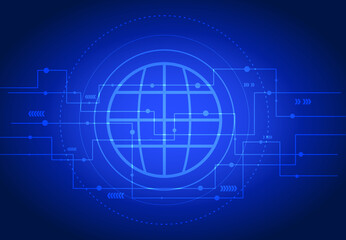 global world communiction technology background