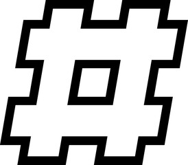 Hashtag sign