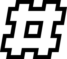 Hashtag sign