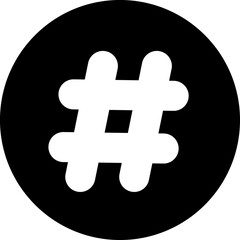 Hashtag sign