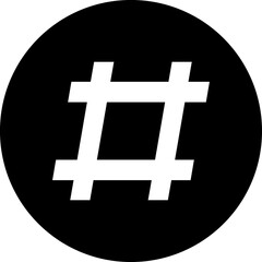 Hashtag sign