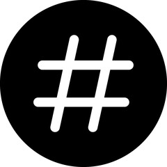 Hashtag sign