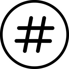 Hashtag sign