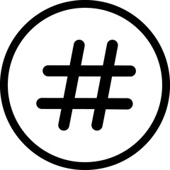Hashtag sign