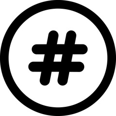 Hashtag sign