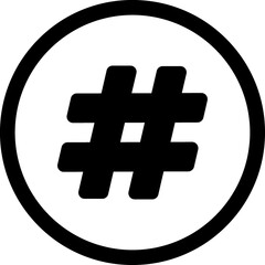 Hashtag sign