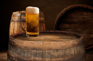 Assorted Beers in a Flight Ready for Tasting,vintage filter. High quality photo