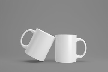Mug mock up / Coffee cup template on studio background