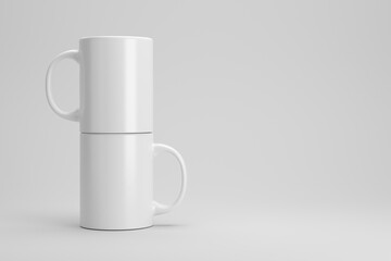 Mug mock up / Coffee cup template on studio background