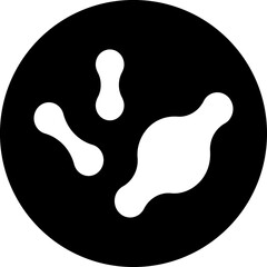 Microorganism, bacteria linear sign