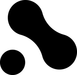 Microorganism, bacteria linear sign