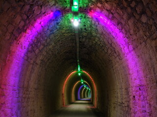 Tunnel sur la Via Ardèche à Saint Sernin