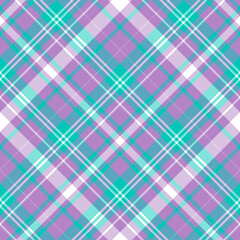 Seamless pattern in delightful light violet, green and white colors for plaid, fabric, textile, clothes, tablecloth and other things. Vector image. 2