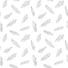 Crystal or natural mineral seamless pattern. vector illustration