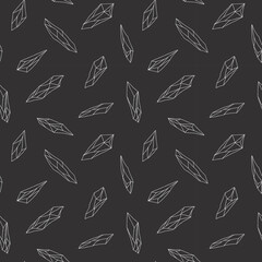 Crystal or natural mineral seamless pattern. vector illustration