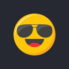 Emoji icon. Happy and smiling Emoticon vector illustration