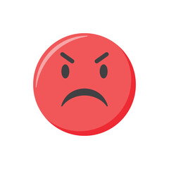 Emoji icon. Angry and evil Emoticon, vector illustration