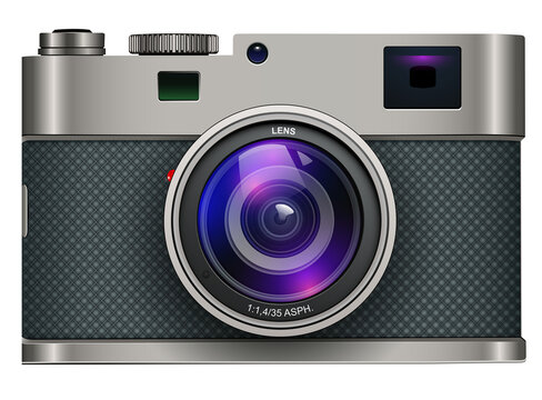 retro photo camera 3d icon isolated.