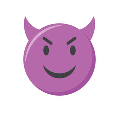 Emoji icon. Angry and evil Emoticon, vector illustration