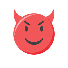 Emoji icon. Angry and evil Emoticon, vector illustration