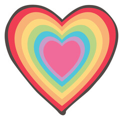 Illustrated Heart sticker