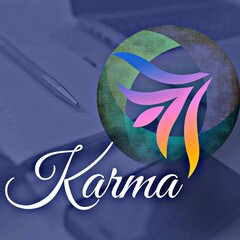 Karma text written on purple background