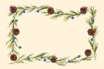 Digital drawing of a frame of branches.