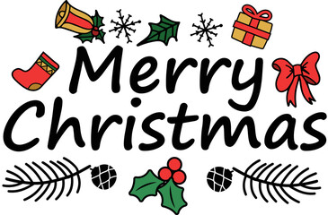 Merry Christmas background with Christmas element. Vector illustration