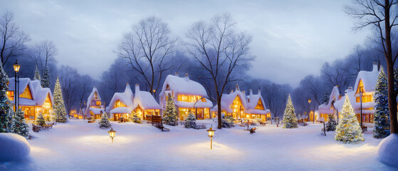 Artistic concept painting of a christmas festive outdoor