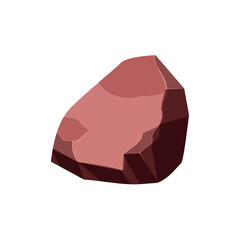 Ore rock boulder. Natural shape stone. vector illustration
