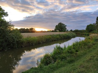 sunrise over the river