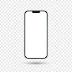 Smartphone mockup template, mobile phone front, vector illustration