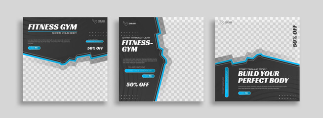 Gym Fitness social media post template