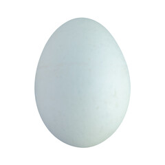 Light Blue Speckled Legbar Hen Egg On a Transparent Background: Pale blue heritage egg isolated on a transparent background
