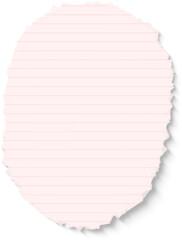 Torn paper with shadow. Pastel torn paper sheet. Ripped paper card.