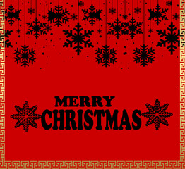 christmas greeting card marry celebrate  with winter white snow season with red xmas wallpaper and background to enjoy decorated this beautiful event and festival in graphic illustration .

