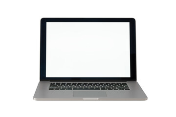 opened laptop isolated on white background