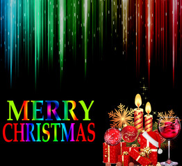 merry Christmas celebrate with multi attractive and beautiful colours wallpaper and design this festive card with vector illustration and enjoy this event with family and children with happiness 