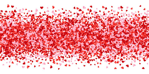 Paper cut red heart symbols flying vector background. Mother's Day gift decor. Greeting card