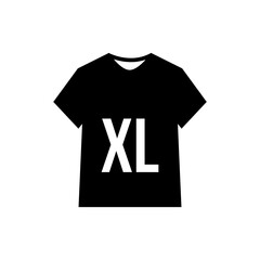 t-shirts, black, size,   icon, image, vector, template, flat, symbol