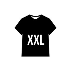 t-shirts, black, size,   icon, image, vector, template, flat, symbol