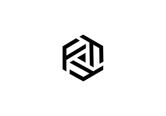 initial logo letter FFF initial company icon business logo background illustration