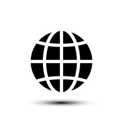 globe icon. flat design vector illustration for web and mobile