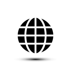 globe icon. flat design vector illustration for web and mobile