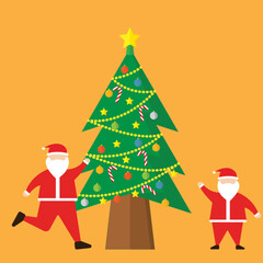 vector santa claus celebrating christmas celebration