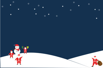 christmas and winter blank vector illustration