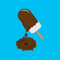 melted milk chocolate ice cream vector