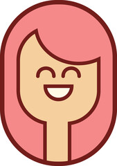 Color cute cartoon avatar people