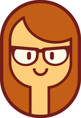 Color cute cartoon avatar people