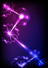 Christmas abstract backgrounds system control mechanical gears working pattern wallpaper vector illustration